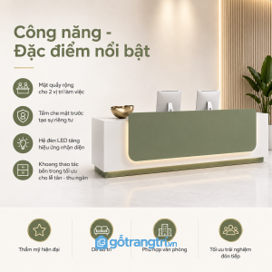 Thiết kế hiện đại tạo điểm nhấn cho khu vực tiếp đón