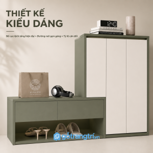 Thiết kế hiện đại với dáng tủ thấp – cao tiện dụng