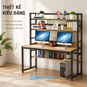 Thiết kế hiện đại với hệ kệ lưu trữ tiện lợi