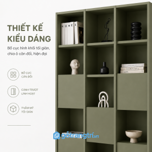 Thiết kế hiện đại với nhiều khoang trưng bày