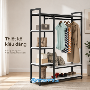 Thiết kế khung đen hiện đại, đường nét tối giản