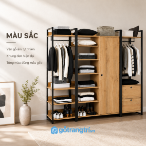 Thiết kế khung sắt hiện đại, đường nét gọn gàng