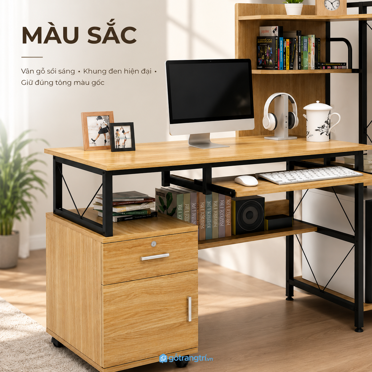 Thiết kế khung sắt mặt gỗ hiện đại Thiết kế khung sắt mặt gỗ hiện đại