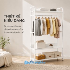 Thiết kế màu trắng tối giản, gọn mắt