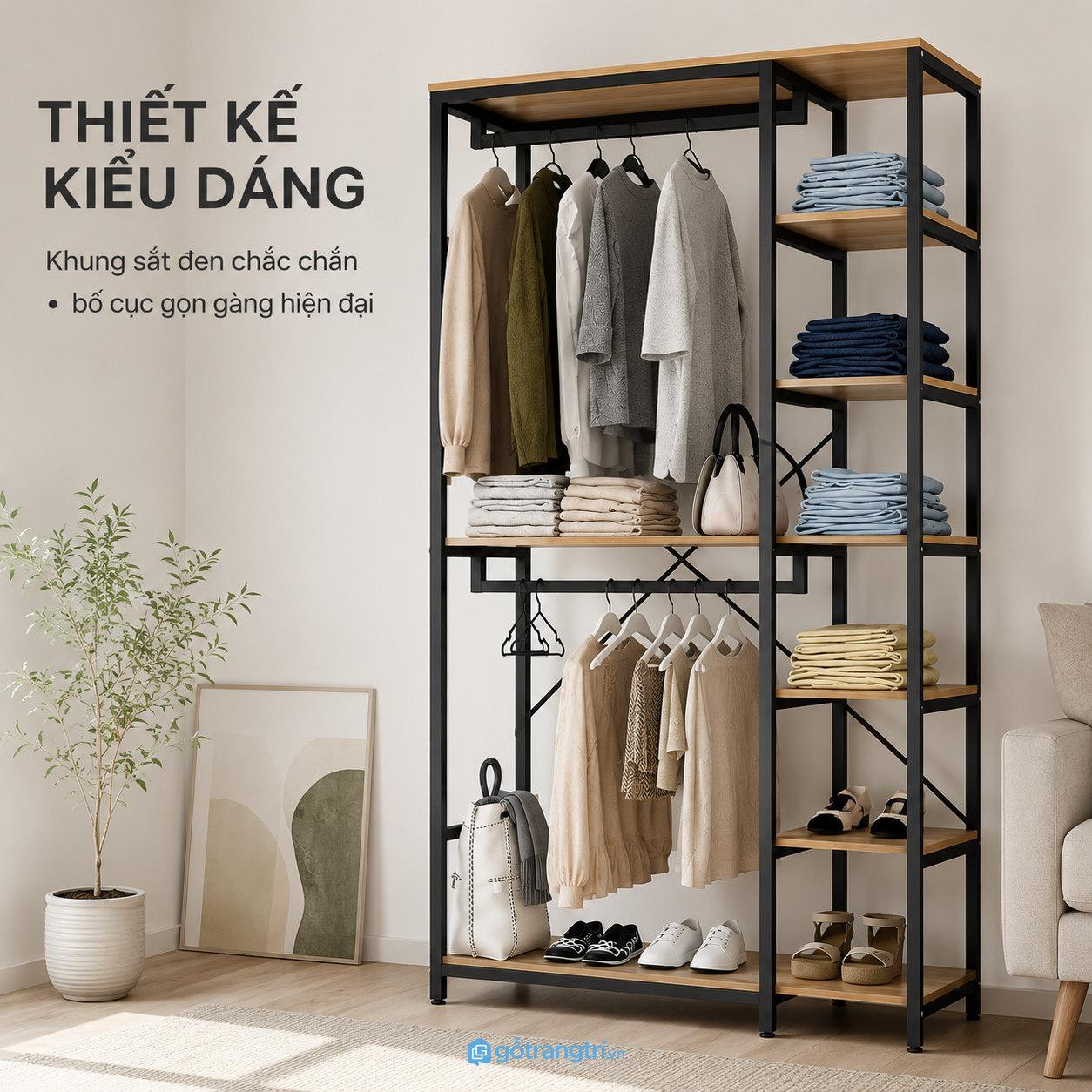 Thiết kế mở hiện đại giúp không gian thông thoáng