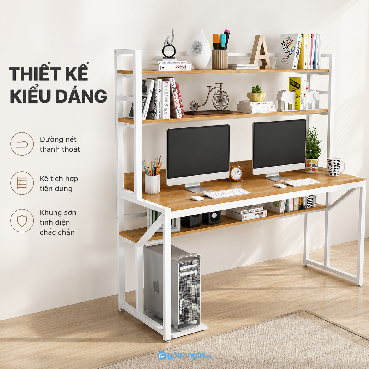 Thiết kế rộng rãi dành cho hai người sử dụng Thiết kế rộng rãi dành cho hai người sử dụng