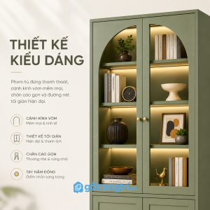 Thiết kế thanh lịch với cửa kính và ô vòm độc đáo