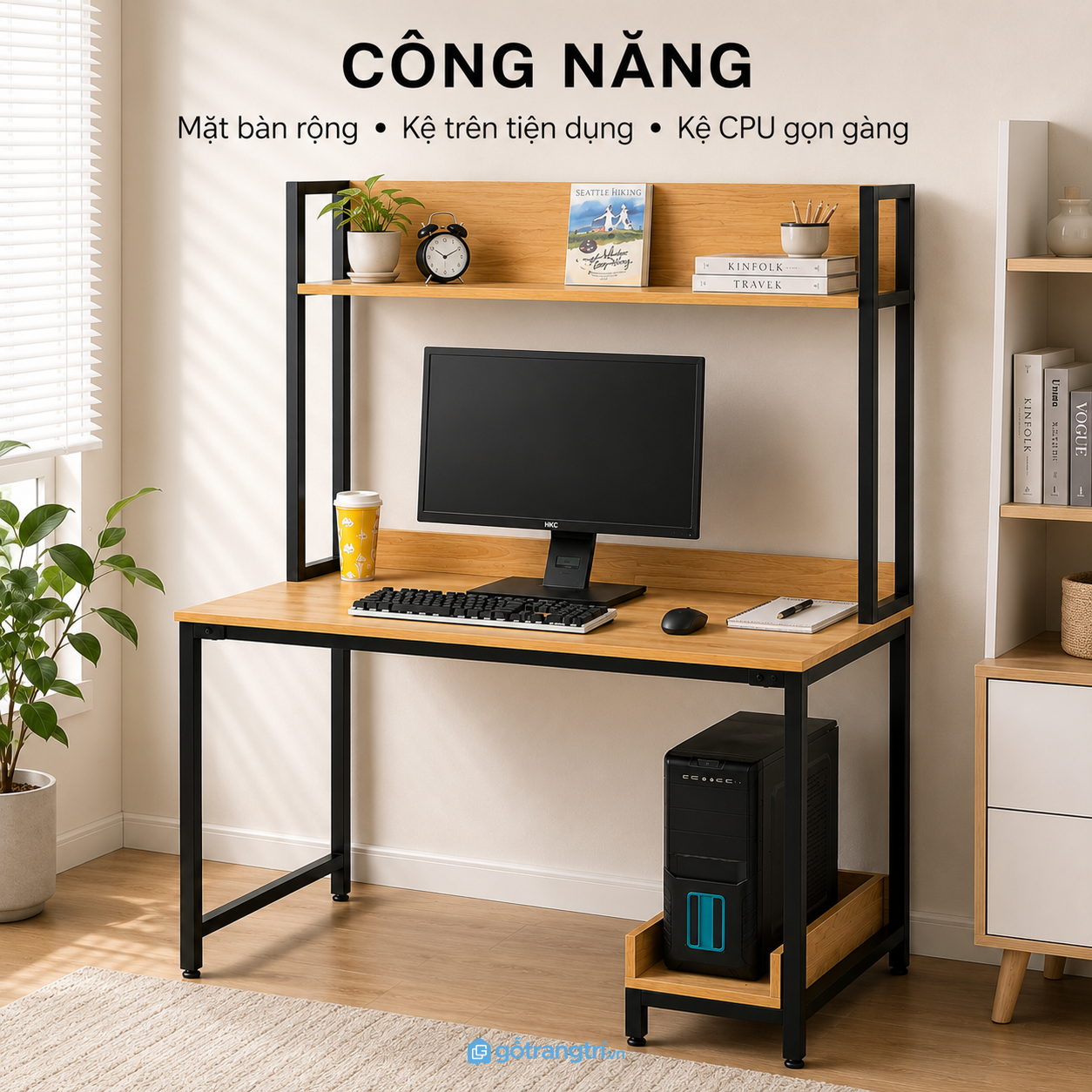 Tối ưu diện tích với nhiều khu vực lưu trữ