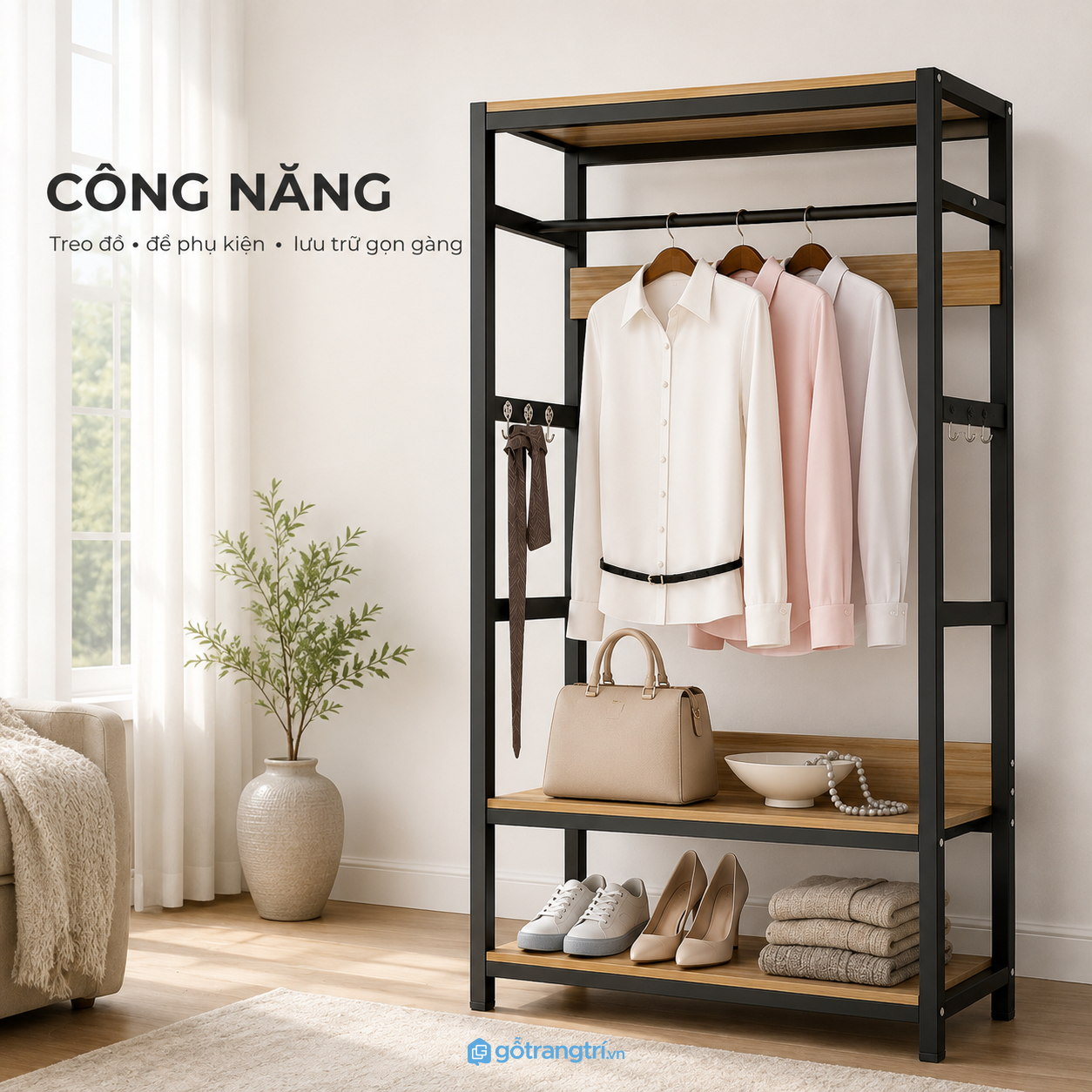 Tối ưu lưu trữ quần áo và giày dép