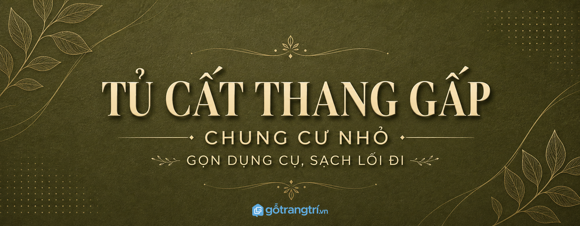 Tủ cất thang gấp cho chung cư nhỏ: gọn dụng cụ, sạch lối đi và dễ lấy khi cần