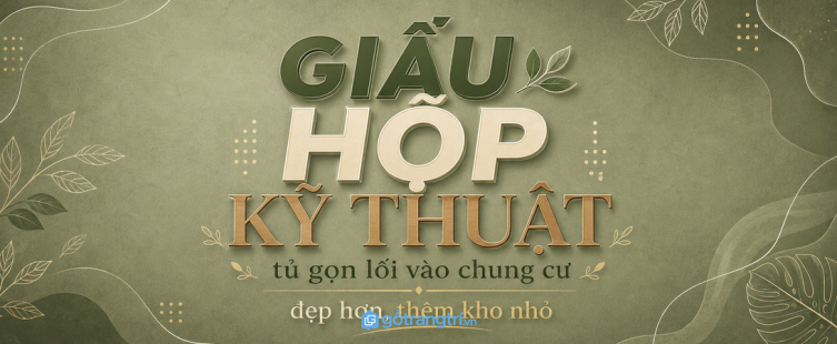 Tủ che hộp kỹ thuật chung cư: gọn lối vào, giấu đồng hồ điện, thêm kho nhỏ