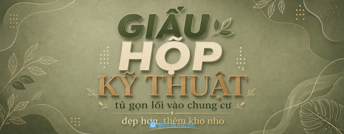 Tủ che hộp kỹ thuật chung cư: gọn lối vào, giấu đồng hồ điện, thêm kho nhỏ