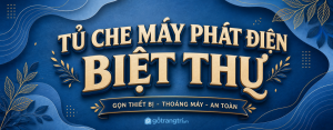 Tủ che máy phát điện biệt thự: gọn thiết bị, thoáng máy và an toàn lâu dài