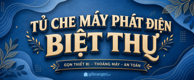 Tủ che máy phát điện biệt thự: gọn thiết bị, thoáng máy và an toàn lâu dài