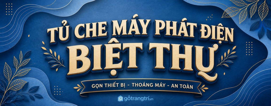 Tủ che máy phát điện biệt thự: gọn thiết bị, thoáng máy và an toàn lâu dài