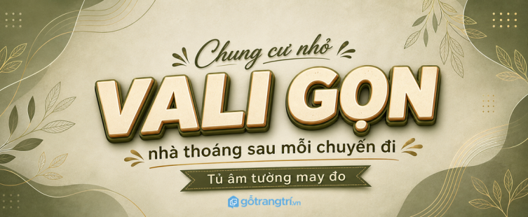 Tủ để vali cho chung cư nhỏ: gọn lối vào, sạch ban công và dễ lấy khi cần