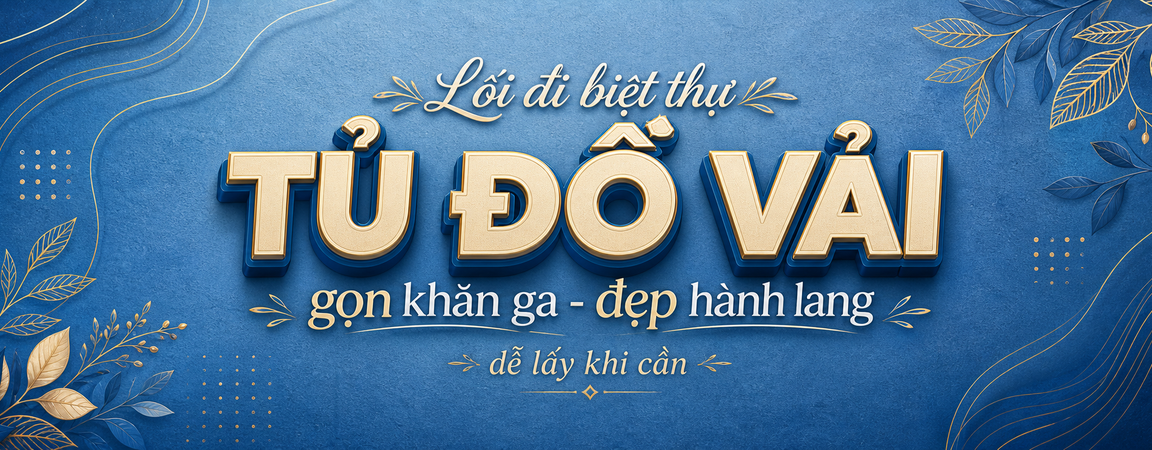 Tủ đồ vải hành lang biệt thự