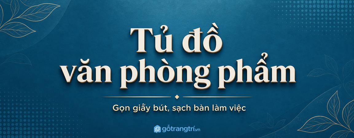 Tủ đồ văn phòng phẩm cho văn phòng nhỏ: gọn giấy bút, sạch bàn làm việc
