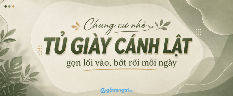 Banner tủ giày cánh lật cho chung cư nhỏ