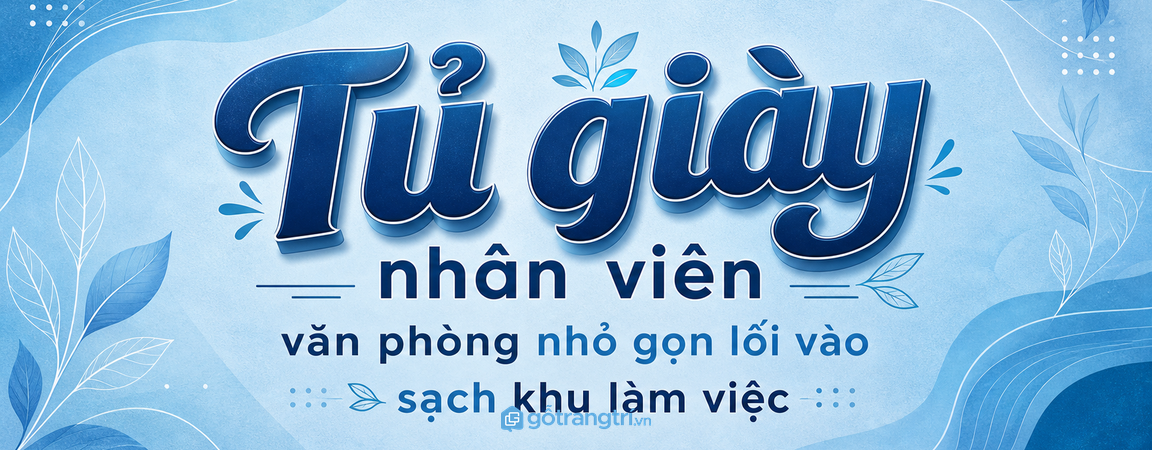 Tủ giày nhân viên cho văn phòng nhỏ: gọn lối vào, sạch khu làm việc