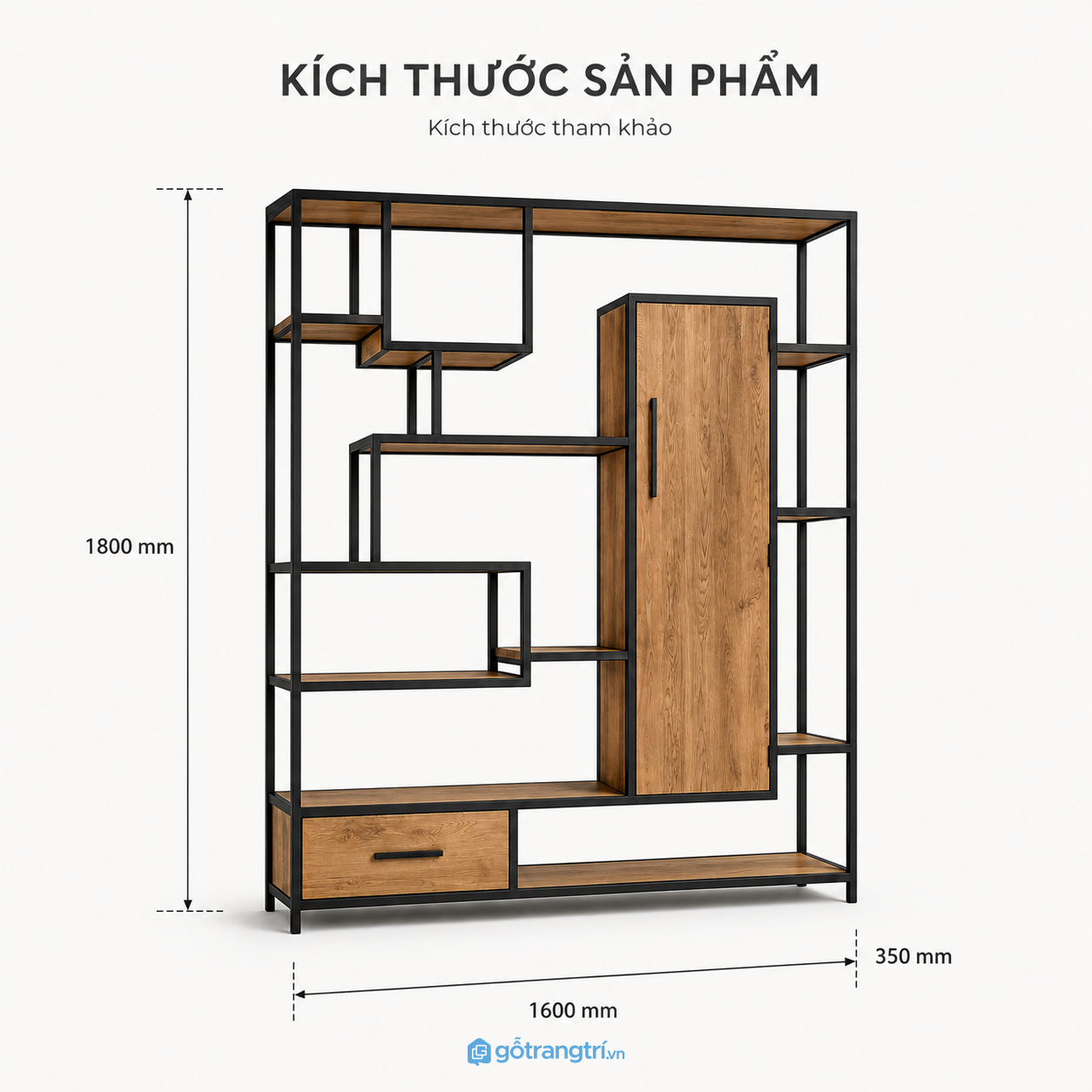 Tủ kệ trang trí khung sắt cánh gỗ tối ưu lưu trữ và không gian trưng bày Tủ kệ trang trí khung sắt cánh gỗ tối ưu lưu trữ và không gian trưng bày