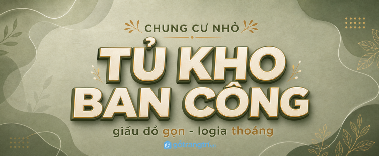 Tủ kho ban công cho chung cư nhỏ: giấu đồ vệ sinh, giữ logia thoáng gọn