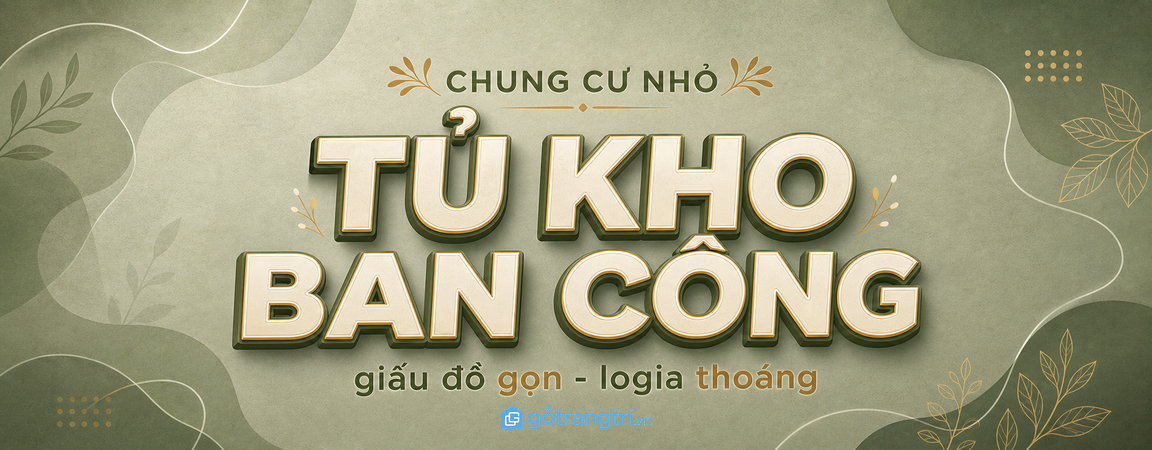 Tủ kho ban công cho chung cư nhỏ: giấu đồ vệ sinh, giữ logia thoáng gọn