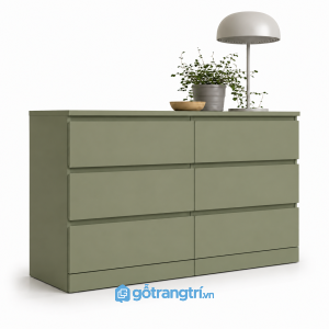 Tủ ngăn kéo 6 hộc hiện đại màu xanh olive GHS-5068 - 1400x450x800mm - Xanh olive - GHS-5068