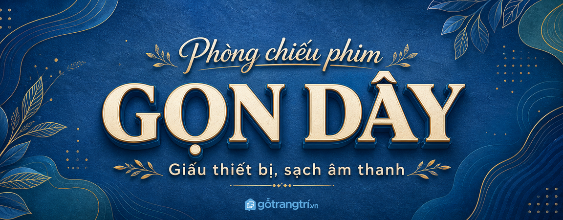 Tủ thiết bị phòng chiếu phim biệt thự: giấu dây gọn, giữ âm thanh sạch và dễ bảo trì