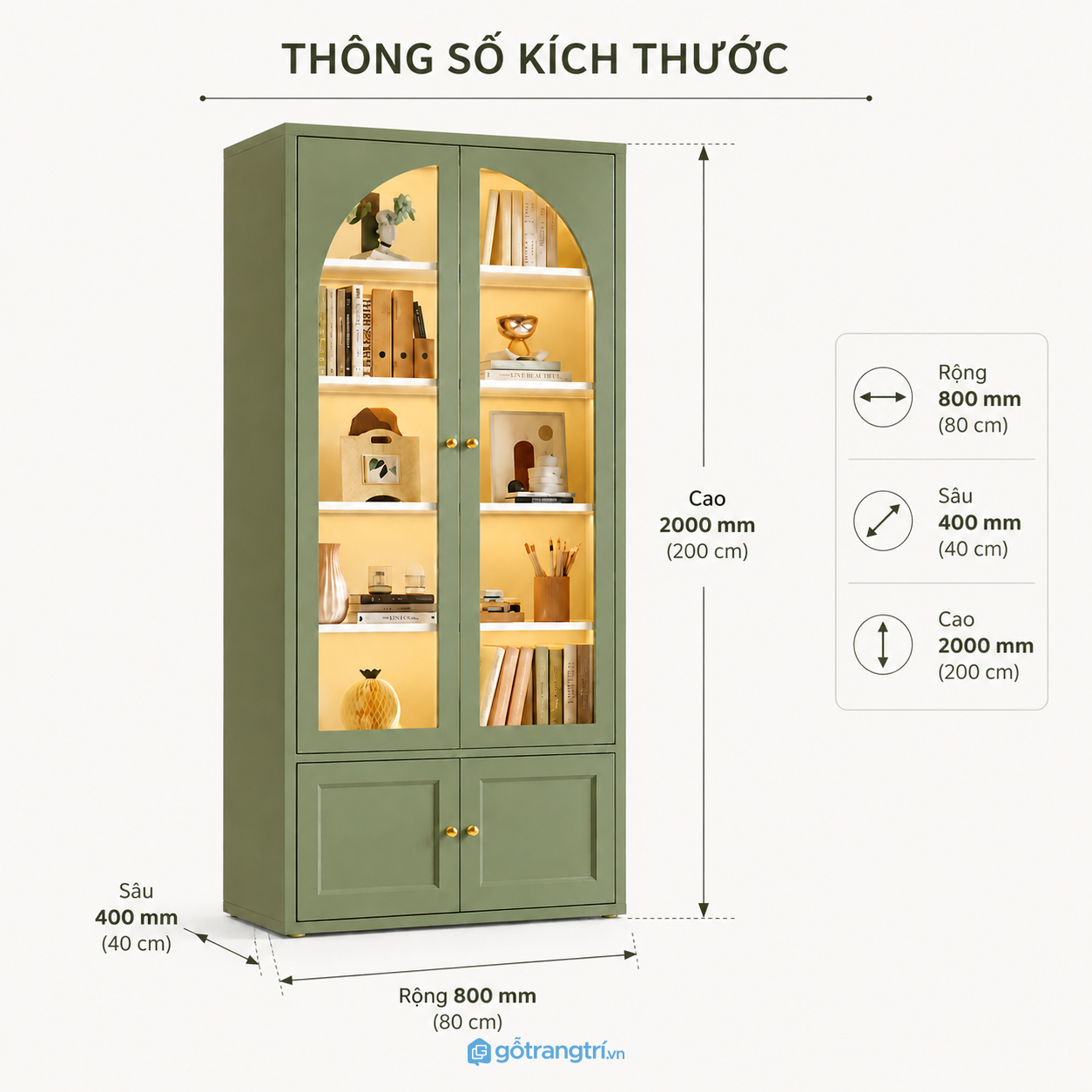 Tủ trưng bày kính 2 cánh màu xanh có đèn LED cho không gian sống tinh tế và gọn gàng Tủ trưng bày kính 2 cánh màu xanh có đèn LED cho không gian sống tinh tế và gọn gàng