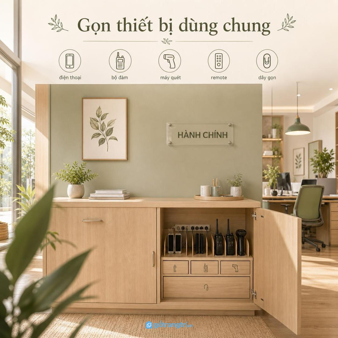 Tủ khóa sạc giúp gom thiết bị dùng chung, sạch dây và dễ bàn giao hơn