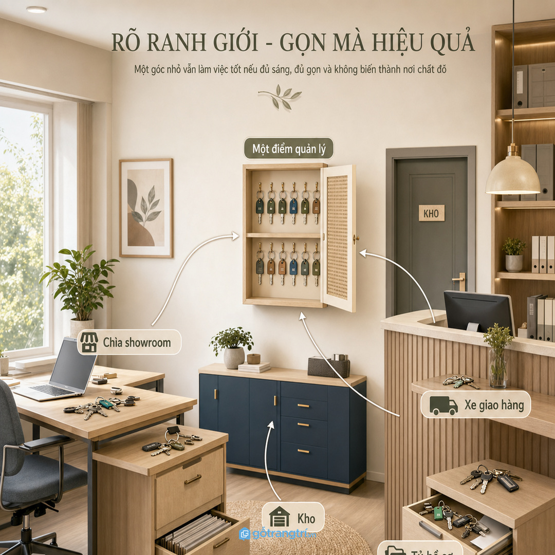 Nhiều chìa khóa cần một điểm quản lý chung trong văn phòng