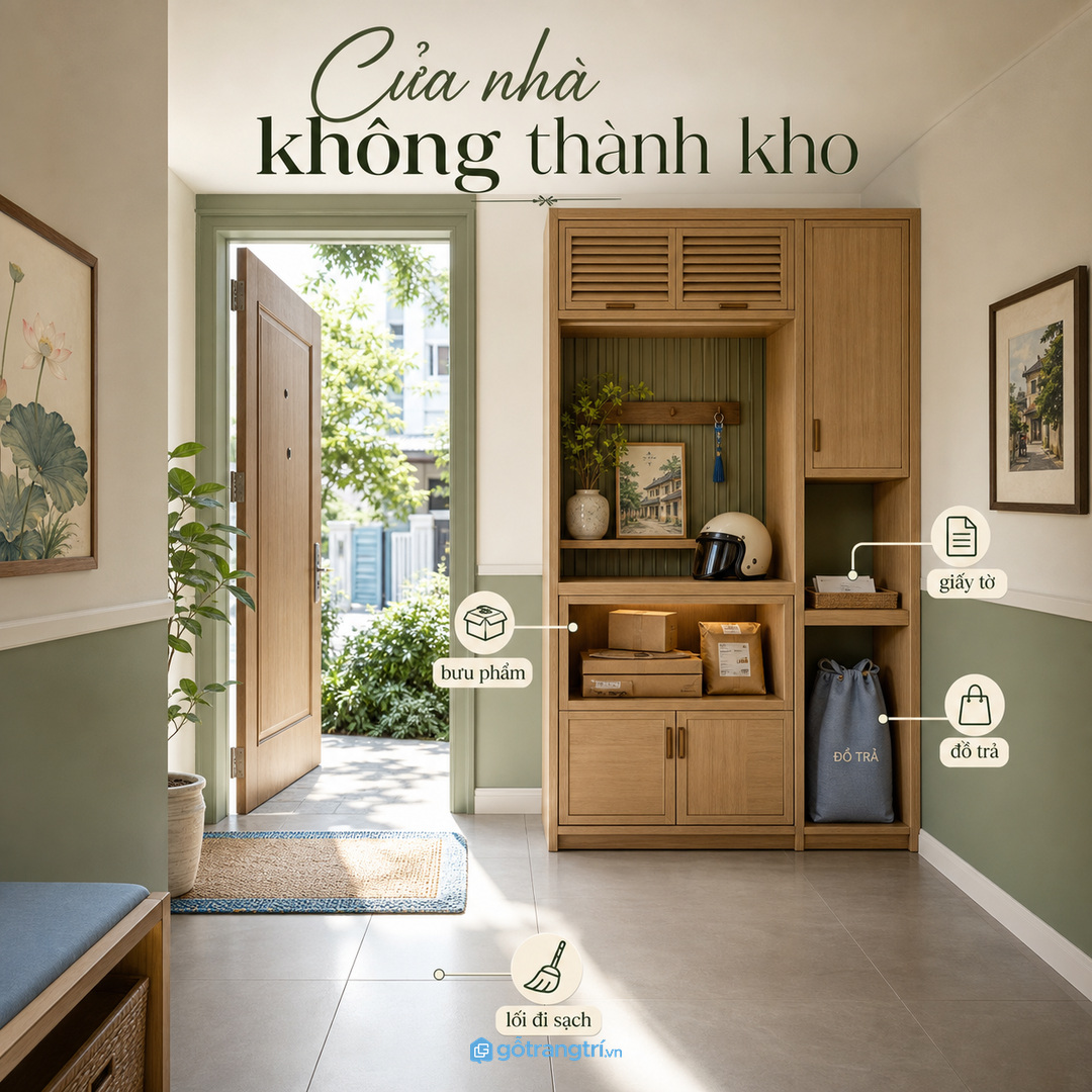 Cửa nhà không thành kho tạm