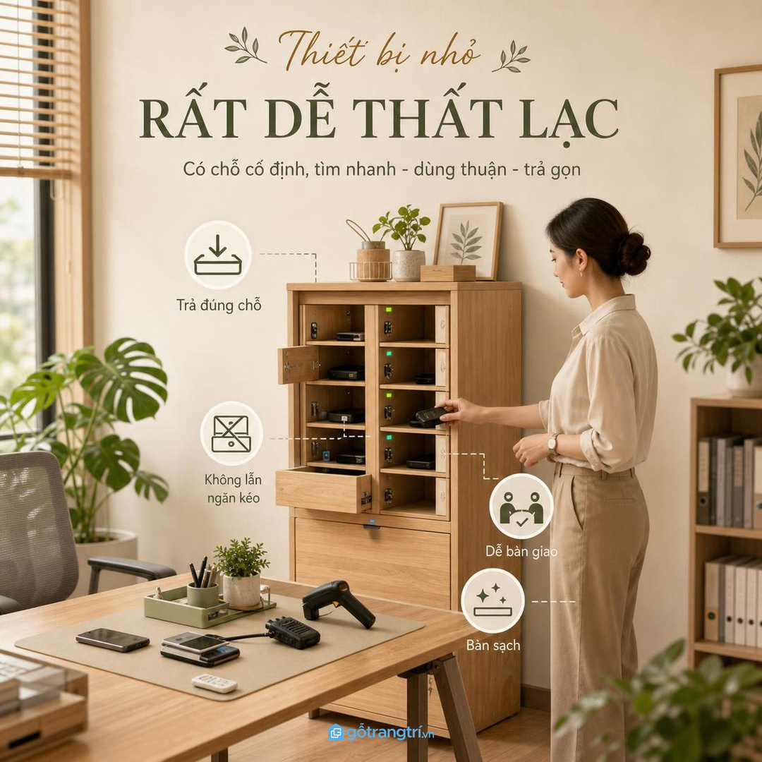 Thiết bị nhỏ rất dễ thất lạc nếu không có điểm trả cố định