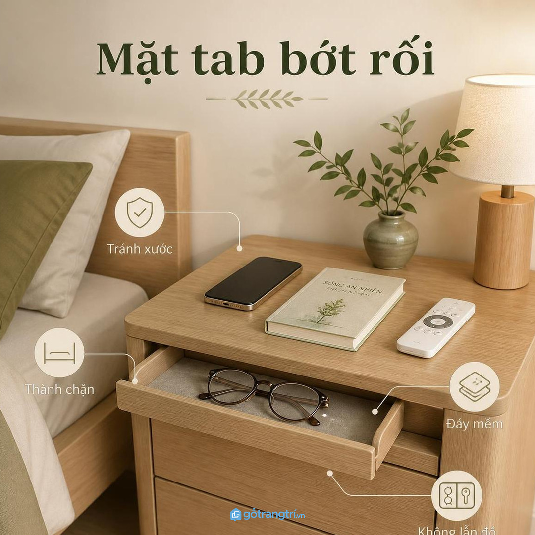 Kính mắt dễ rơi xước khi đặt lẫn trên mặt tab