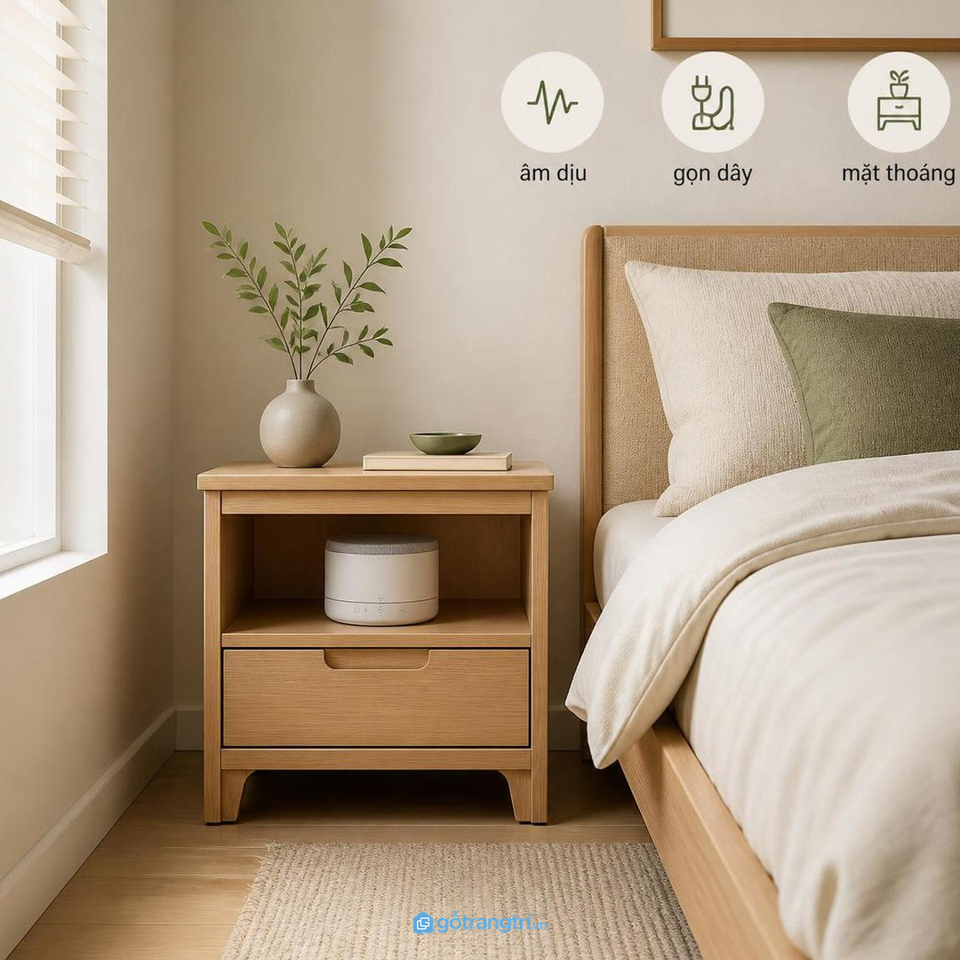 Mặt tab thoáng hơn khi loa ngủ và đồ nhỏ có hộc riêng