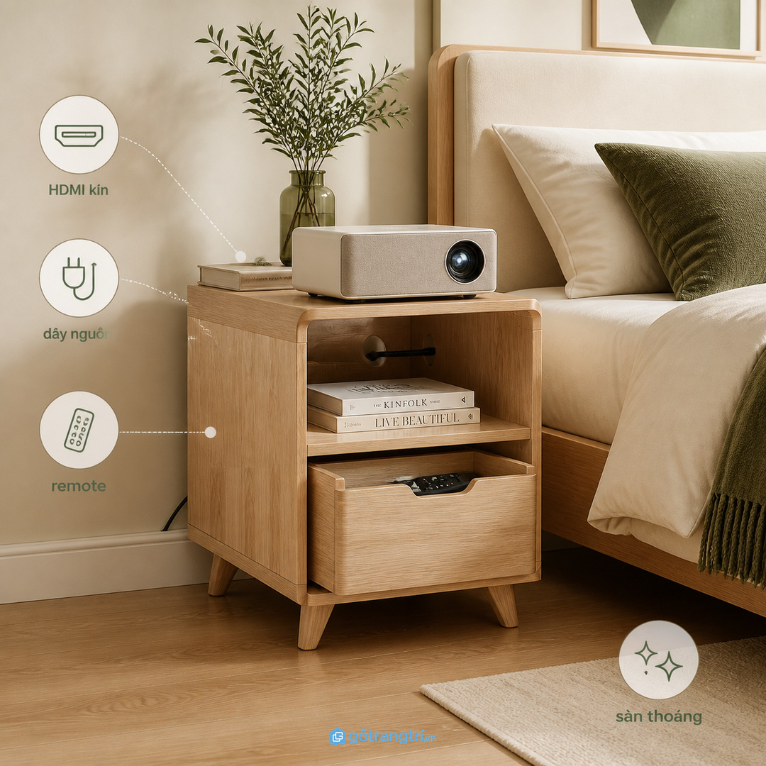 Máy chiếu mini cần vị trí cố định thay vì đặt tạm mỗi tối