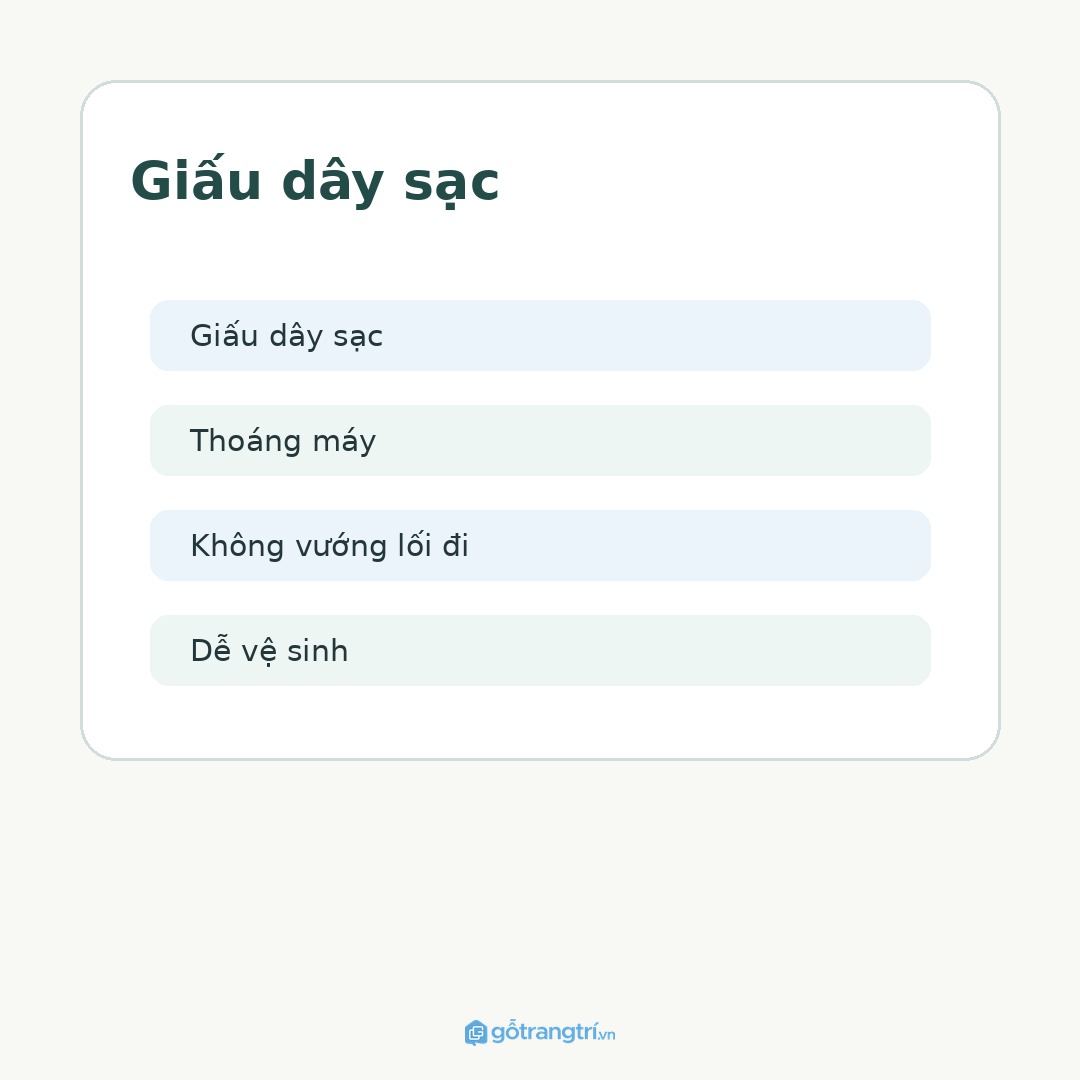Giấu dây sạc