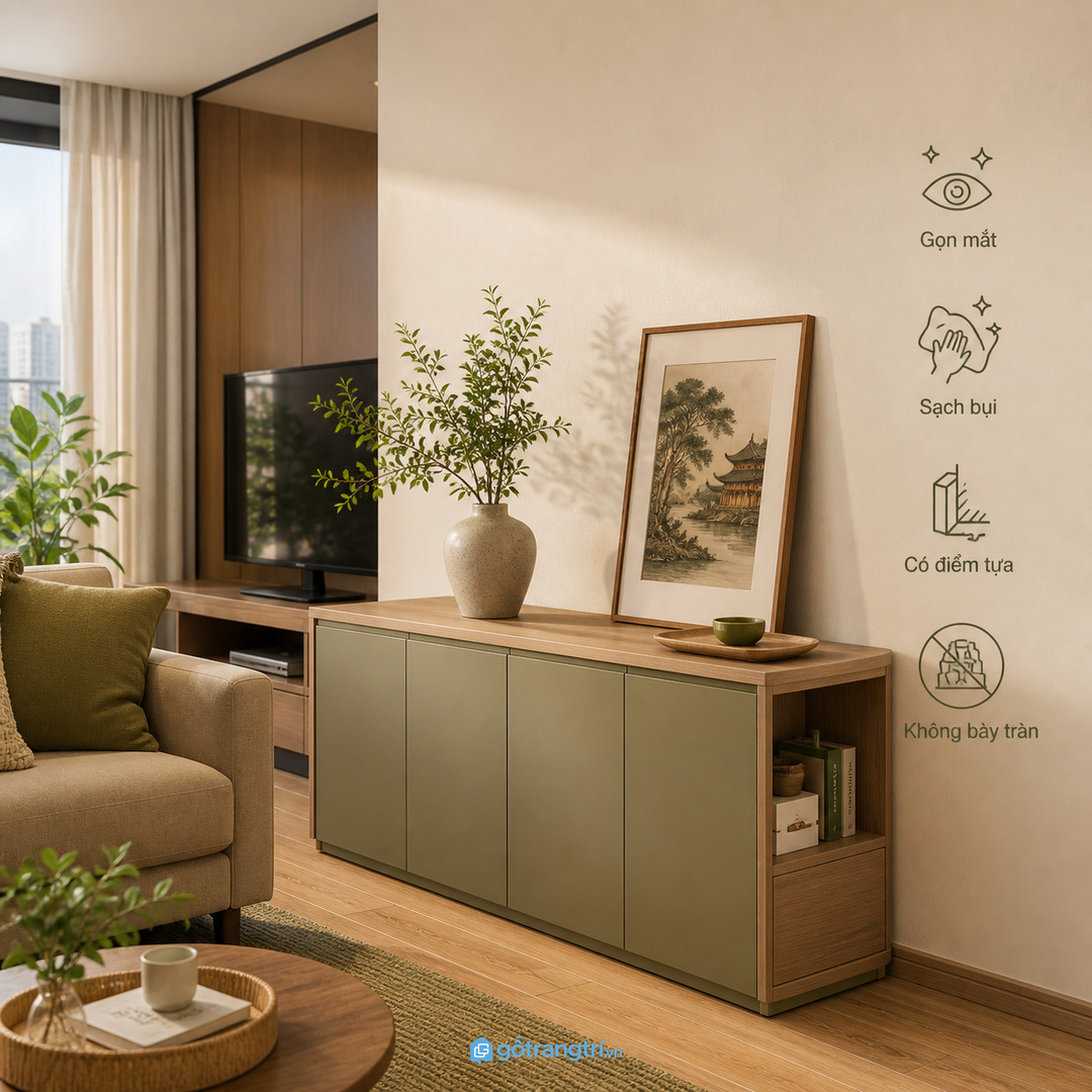 Góc tài lộc cần gọn trước khi nghĩ đến vật phẩm