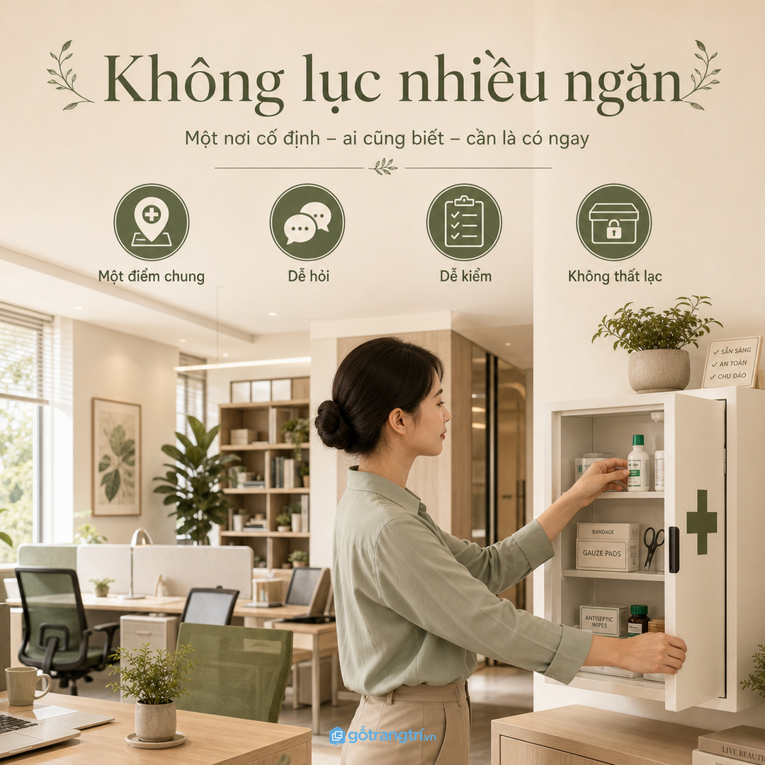 Đồ sơ cứu cần một điểm chung thay vì rải rác trong nhiều ngăn kéo