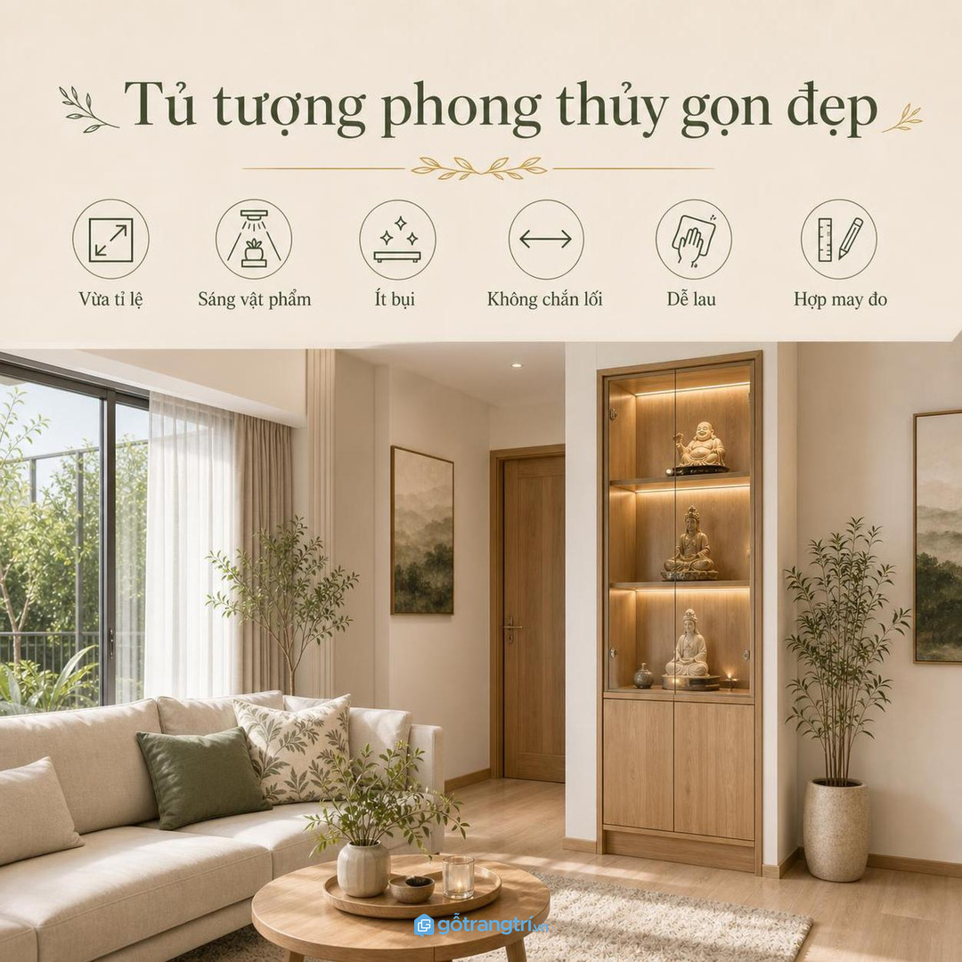 Tượng phong thủy cần vị trí ổn định, không đặt tạm trên mặt bàn