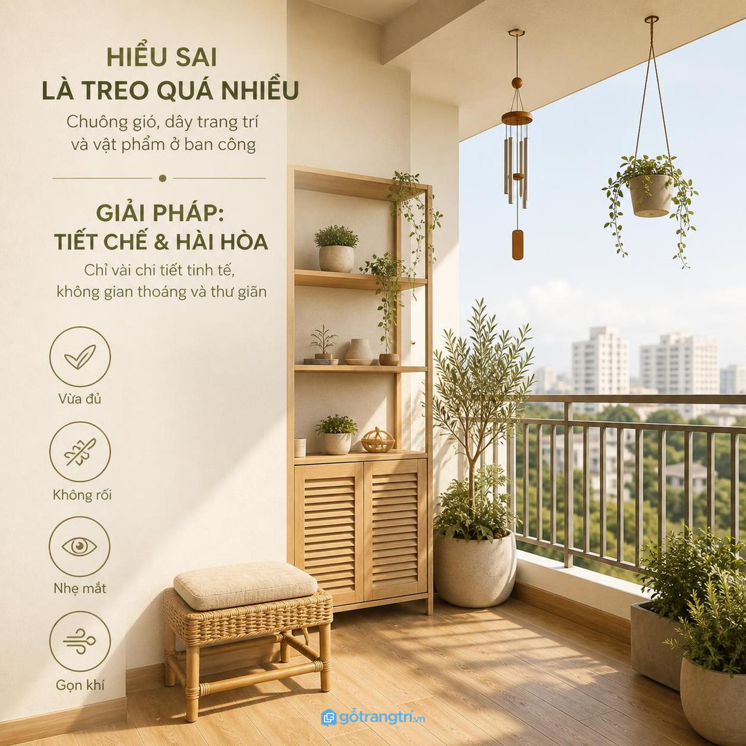 Âm thanh chuông gió cần vừa đủ để nhà dễ chịu hơn