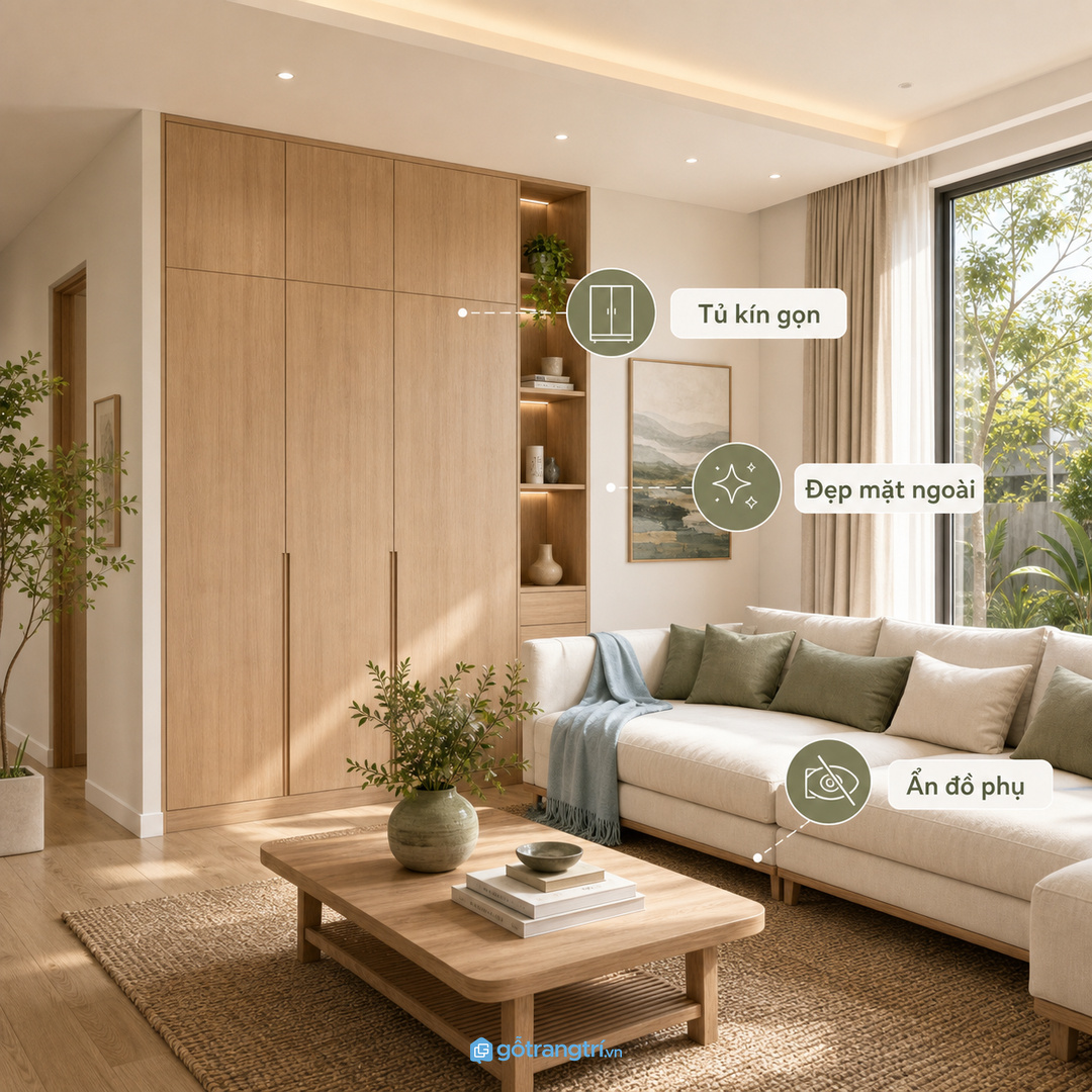 Đồ lễ Tết, bình hoa, nến và vật dụng hằng ngày nên tách nhóm rõ ràng