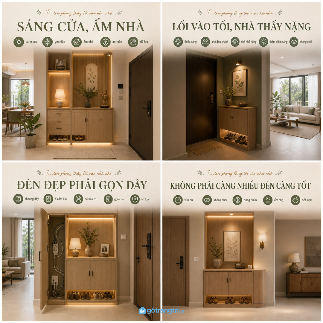 Dây điện và ổ cắm cần được giấu gọn để cửa nhà sạch mắt