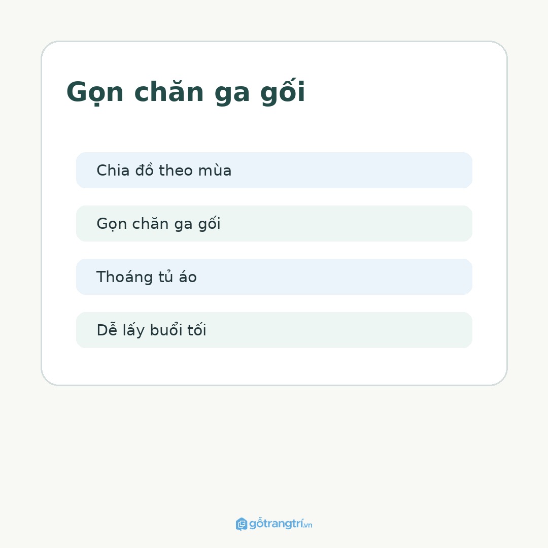 Gọn chăn ga gối