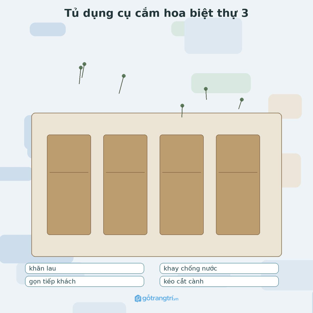 Kéo cắt cành bình phụ khăn lau và gói dưỡng hoa cần hộc riêng