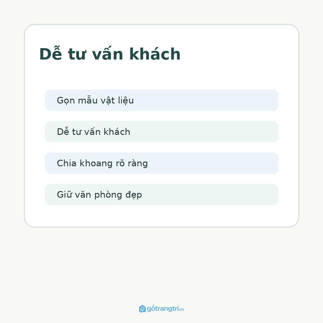 Dễ tư vấn khách
