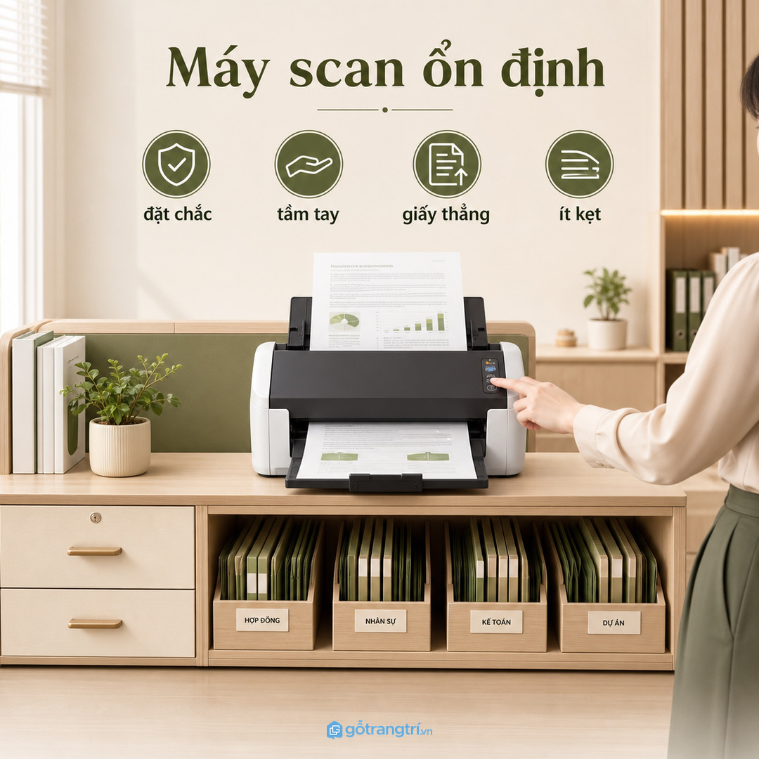 Cuộn hồ sơ cần scan nên có khoang sạch, khô và tách khỏi hồ sơ