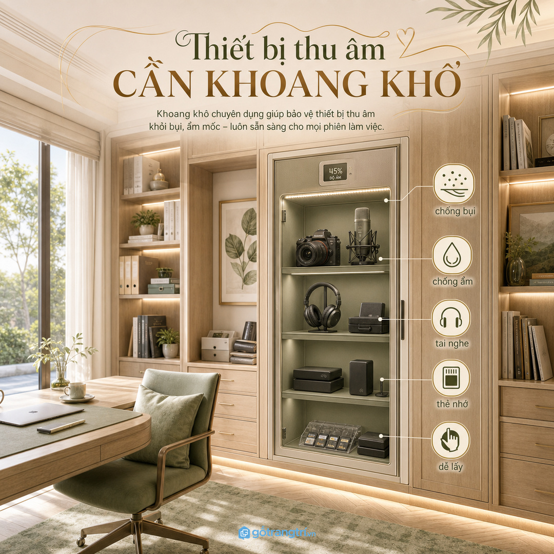Thiết bị nhỏ làm bàn phòng làm việc nhanh rối nếu không có tủ gom