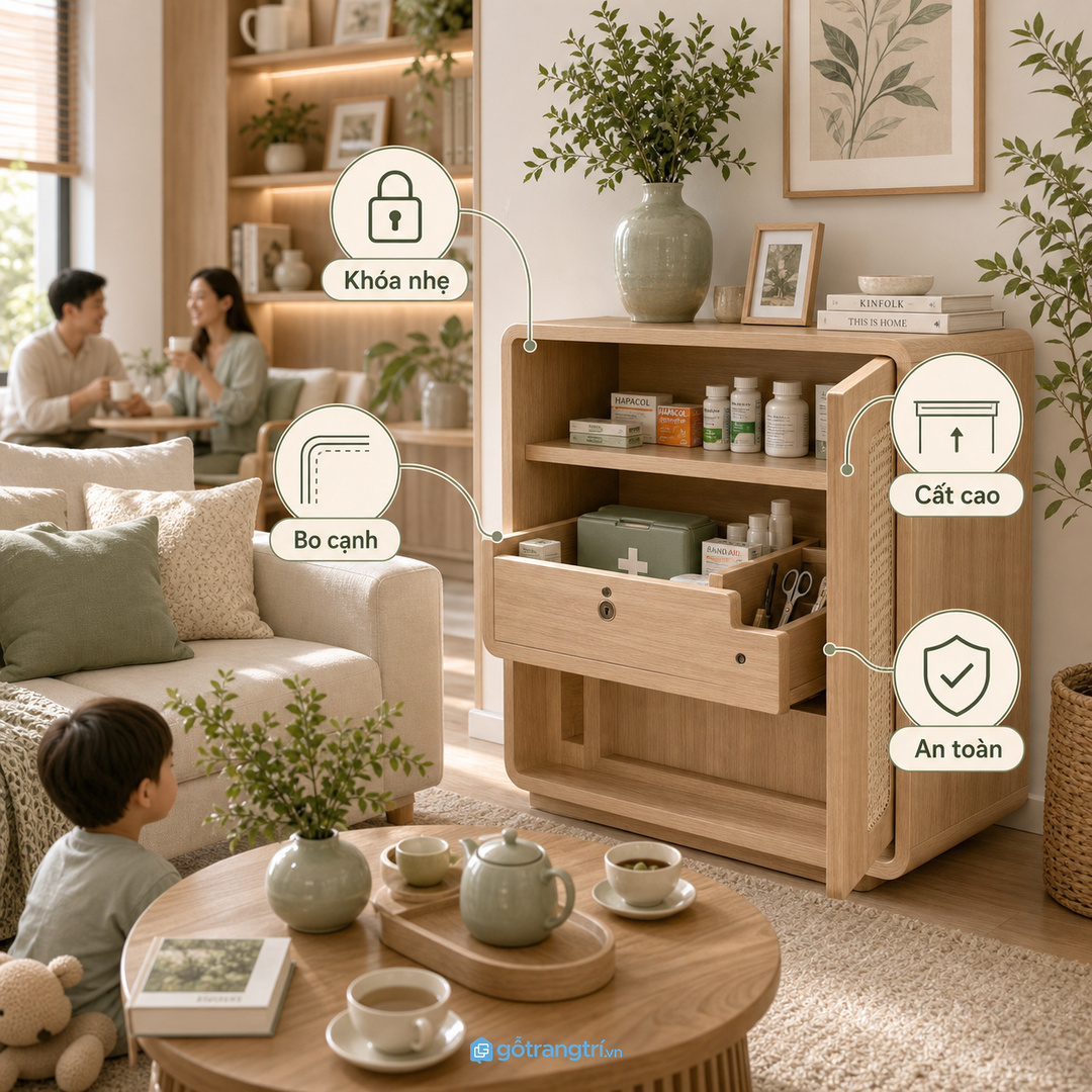 Trẻ nhỏ và khách đến chơi khiến thuốc cần khóa gọn hơn